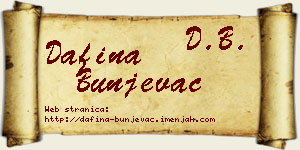 Dafina Bunjevac vizit kartica